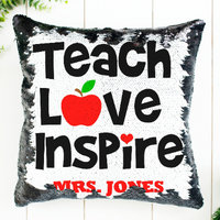 Teacher Appreciation Sequin Pillow or Pillowcase - Something Sweet Party Favors LLC