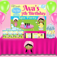 Spa Party Theme Backdrop - FREE SHIPPING - Something Sweet Party Favors LLC
