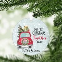First Christmas Together Ornament With FREE Velvet Pouch