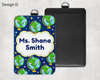 Custom Teacher ID Holder with Black Lanyard