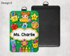 Custom Teacher ID Holder with Black Lanyard