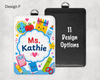 Custom Teacher ID Holder with Black Lanyard
