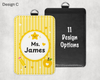 Custom Teacher ID Holder with Black Lanyard