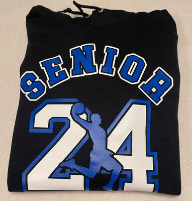 2024 Basketball Graduate  Shirt (CUSTOMIZE YOUR SCHOOL COLORS)