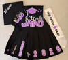 Graduation Outfit Pre-K thru 8th (Neon Purple, Black & White)