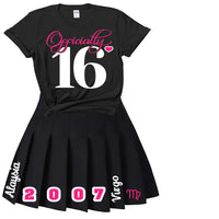 Sweet 16 Birthday Outfit (Matte or Glitter Wording)