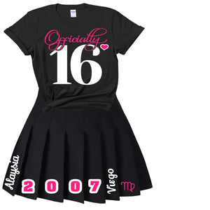 Sweet 16 Birthday Outfit Matte or Glitter Wording Something Sweet Party Favors