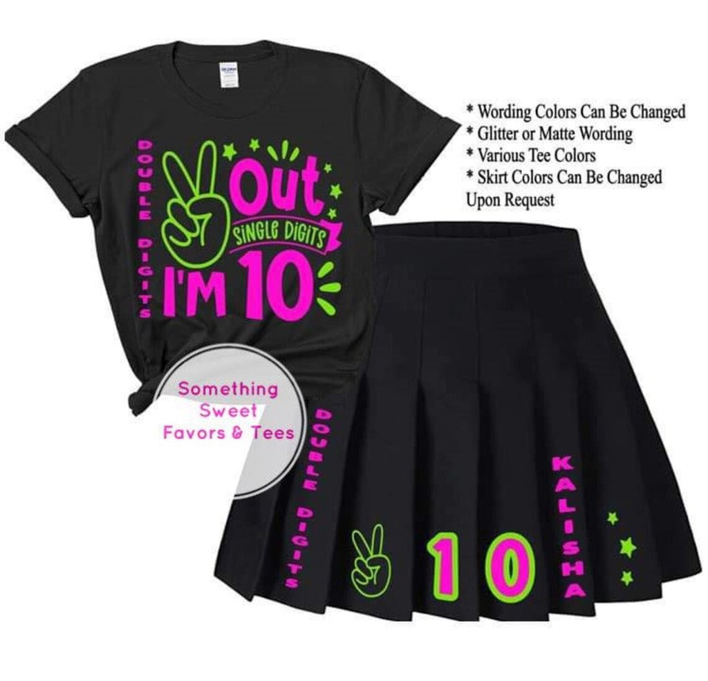 10th Birthday Outfit (Matte or Glitter Wording) Other Ages Available Adult 2XLarge 10th Birthday Outfit (Matte or Glitter Wording) Other Ages Available Adult 2XLarge