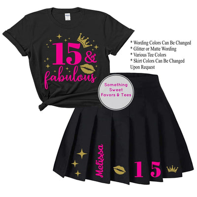 15th Birthday Outfit (Matte or Glitter Wording) Other Ages Available