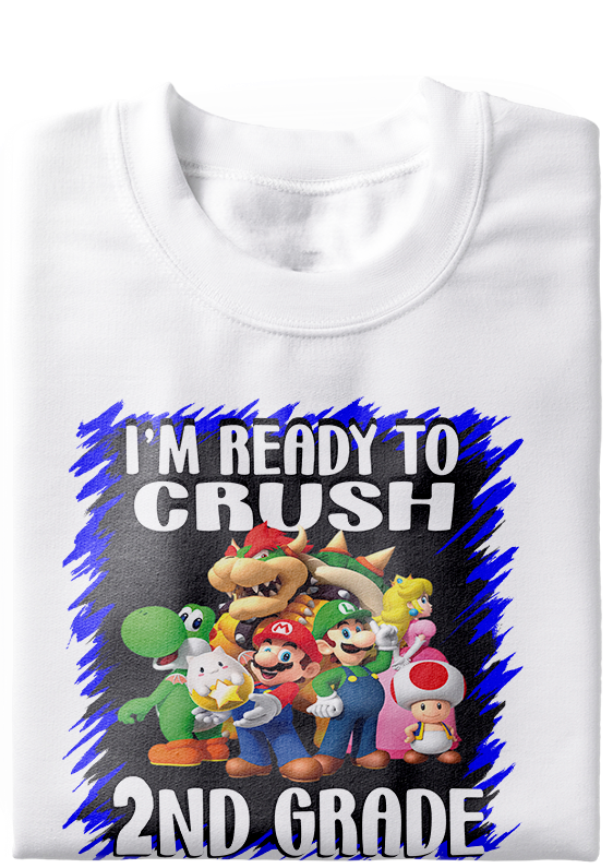 Ready To Crush Mario Back To School Tee(Preschool - 8th)