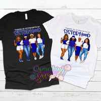 Sisterhood Blue & White Tee