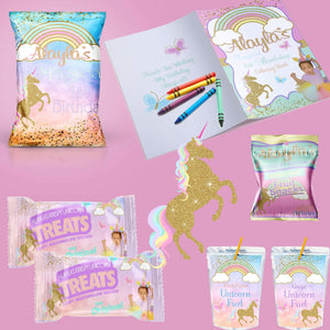 unicorn capri sun labels with photo-unicorn party favors-unicorn  party-unicorn personalized party favors-first birthday party favors