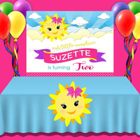 My Little Sunshine Birthday Backdrop - FREE SHIPPING - Something Sweet Party Favors LLC