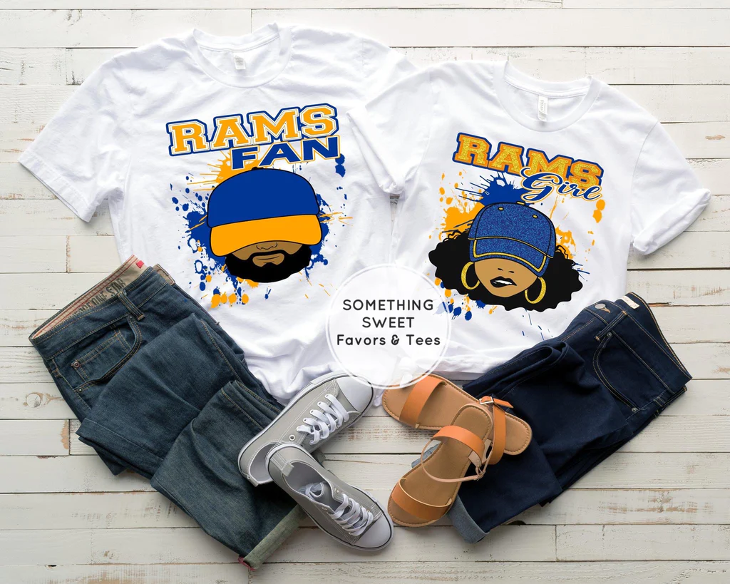 Rams Fan Shirt Bella Unisex Tee / Female Graphic / Medium