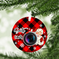 Santa or Elf Cam Ornament With FREE Velvet Pouch