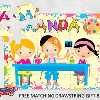 Art Party Kids Puzzle With FREE Matching Bag - Something Sweet Party Favors LLC