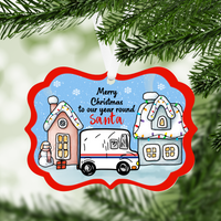 Mail Carrier Ornament with FREE Satin Gift Pouch