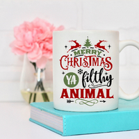 You Filthy Animal Christmas Coffee Mug - Something Sweet Party Favors LLC