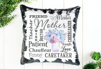 Mom Sequin Pillow or Pillowcase - Something Sweet Party Favors LLC