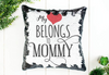 My Heart Belongs To Mommy Sequin Pillow - Something Sweet Party Favors LLC