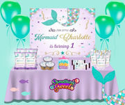 Mermaid Theme Backdrop - FREE SHIPPING - Something Sweet Party Favors LLC