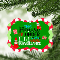 Elf Surveillance Ornament with FREE Satin Gift Pouch