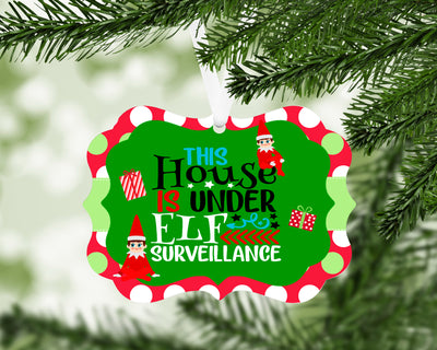 Elf Surveillance Ornament with FREE Satin Gift Pouch