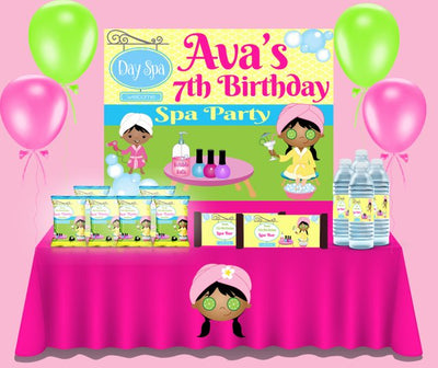 Spa Party Theme Backdrop - FREE SHIPPING - Something Sweet Party Favors LLC