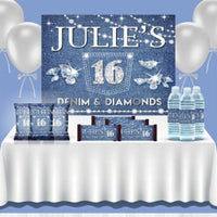 Denim & Diamonds Party Backdrop - FREE SHIPPING - Something Sweet Party Favors LLC