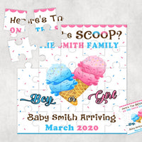 What's The Scoop Pregnancy Announcement Puzzle - Something Sweet Party Favors LLC