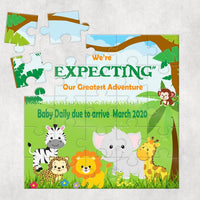 Jungle Themed Pregnancy Announcement Puzzle - Something Sweet Party Favors LLC