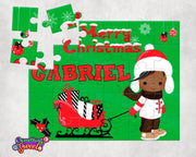 Little Boys Personalized Christmas Puzzle - Something Sweet Party Favors LLC