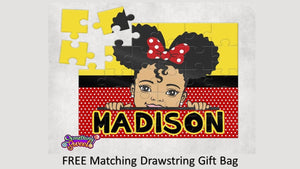Little Girl Minnie Kids Puzzle With FREE Matching Bag - Something Sweet Party Favors LLC
