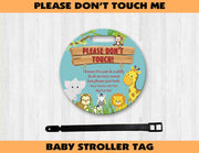 Safari Themed Baby Stroller Germ Tag - Something Sweet Party Favors LLC