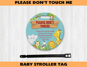 jungle themed car seat and stroller Safari Themed Baby Stroller Germ Tag