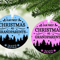First Year As Grandparents Ornament With FREE Velvet Pouch
