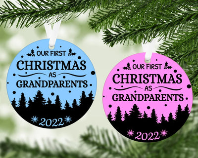 First Year As Grandparents Ornament With FREE Velvet Pouch