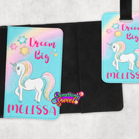 Unicorn Passport Cover and Luggage Tag - Something Sweet Party Favors LLC